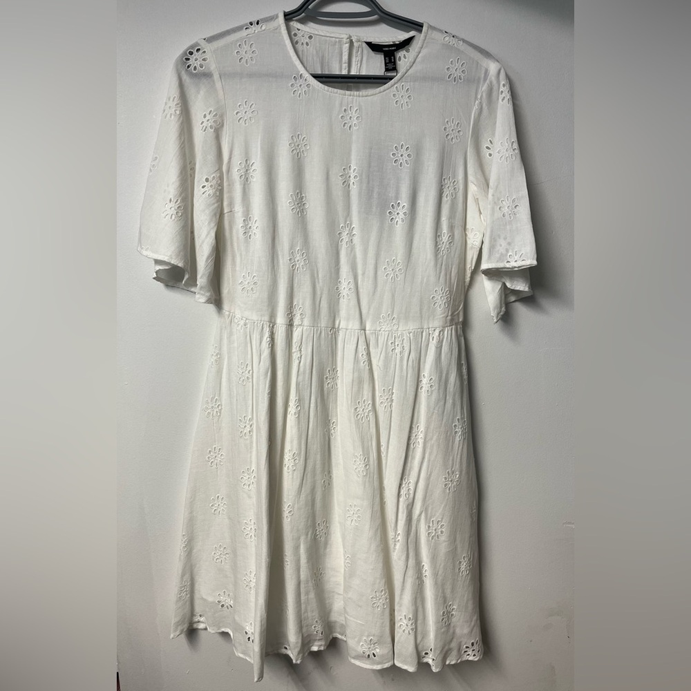 Vero Moda White Eyelet Dress